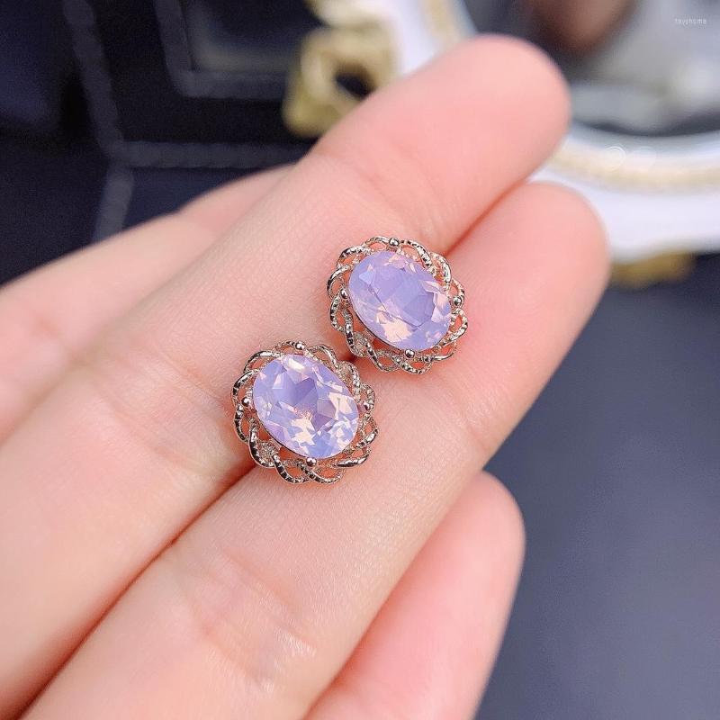 

Stud Earrings 925 Sterling Silver Natural Amethyst For Everyday Jewelry Luxury
