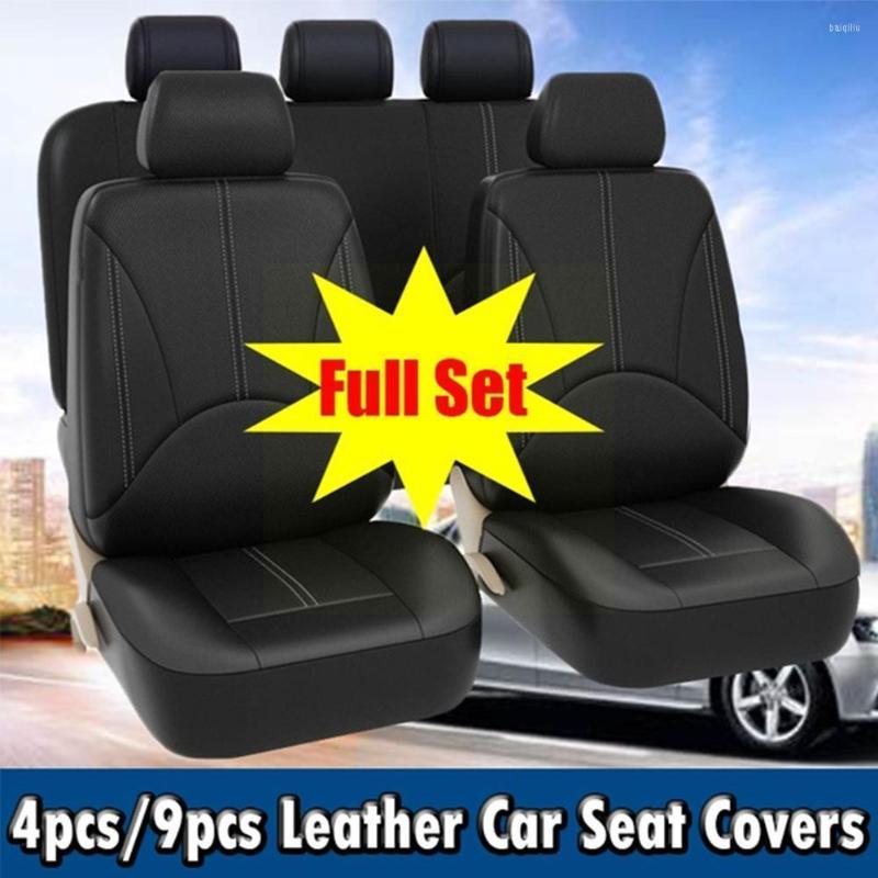 

Car Seat Covers 4/9pcs/set Pu Front Compatible Universal Fit Most Suv Accessories Cover For Y9a6