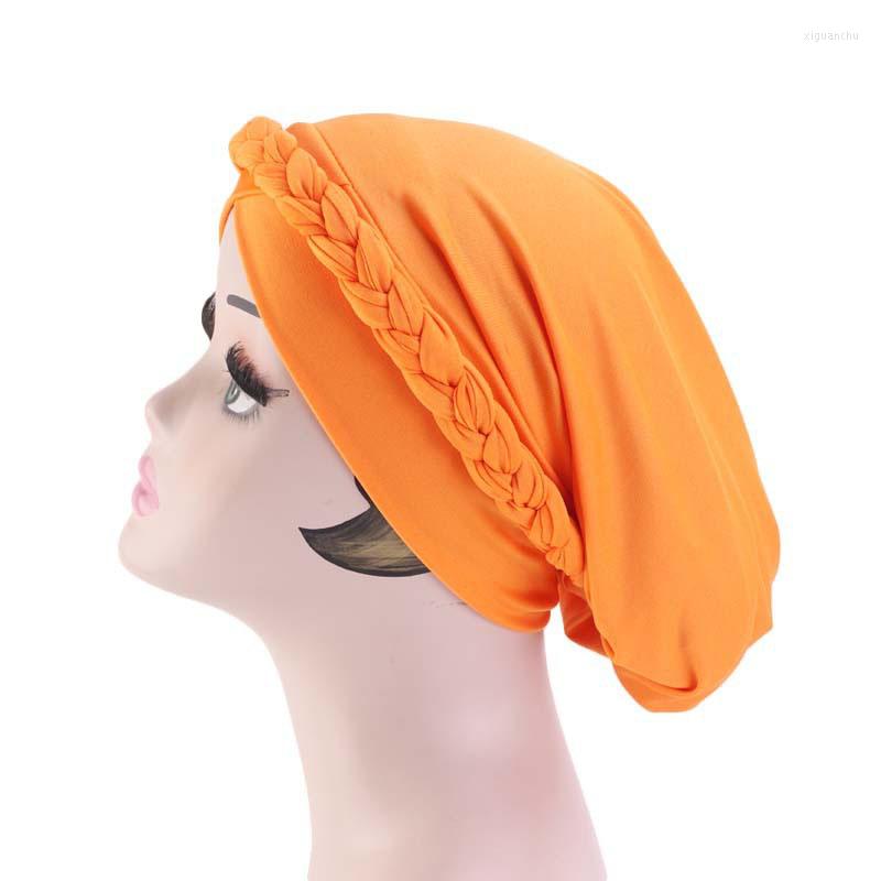 

Ethnic Clothing 2022 Arrival Retro Women Braid India Caps Muslim Cancer Chemo Full Cover-up Beanie Hair Loss Turban Femme Wrap