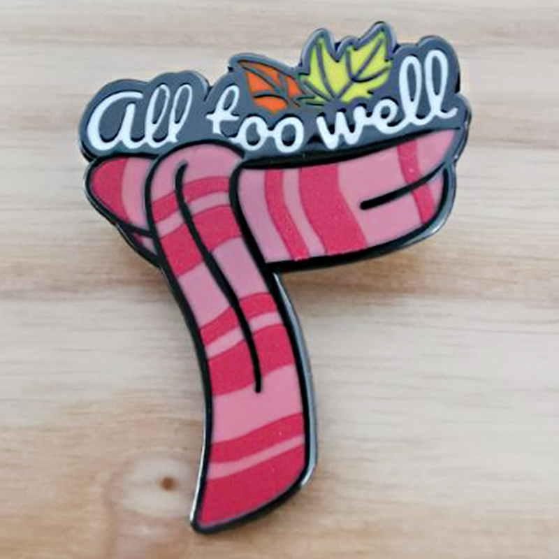 

Swiftie all too well Red Scarf enamel pin music badge jewelry gift, As picture
