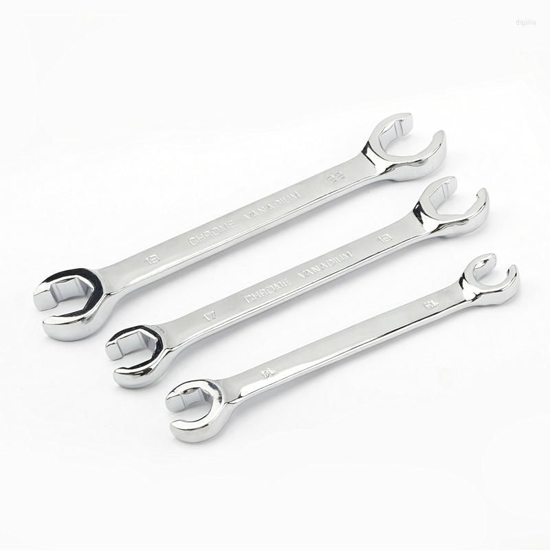

1pc Oil Pipe Flare Nut Wrench Open Ring Double Head Spanner 8-10-12mm High Torque Mirror Hand Tool Brake For Car Repair