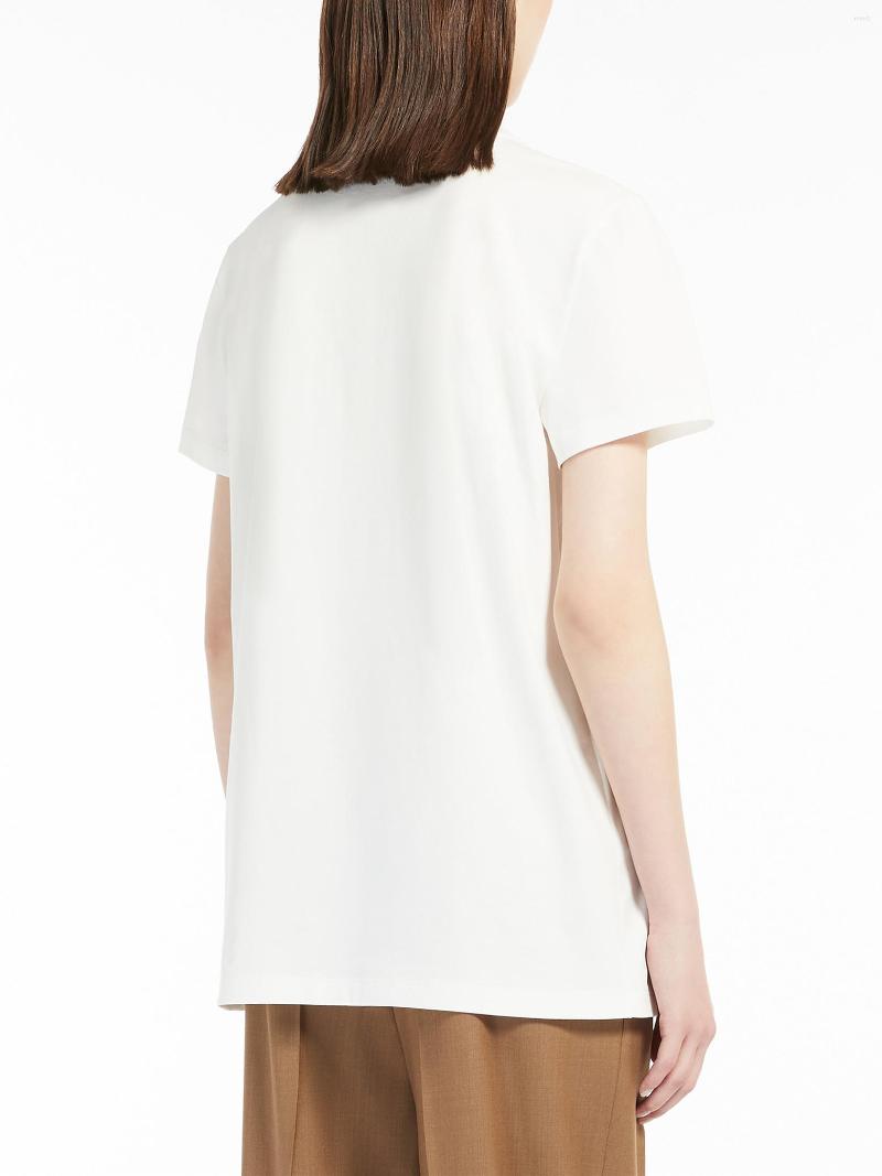

Women' T Shirts Women Letter Portrait Tshirt Casual White Or Black Short Sleeve Tees O-neck Loose 2023 Spring Summer Ladies T-Shirt