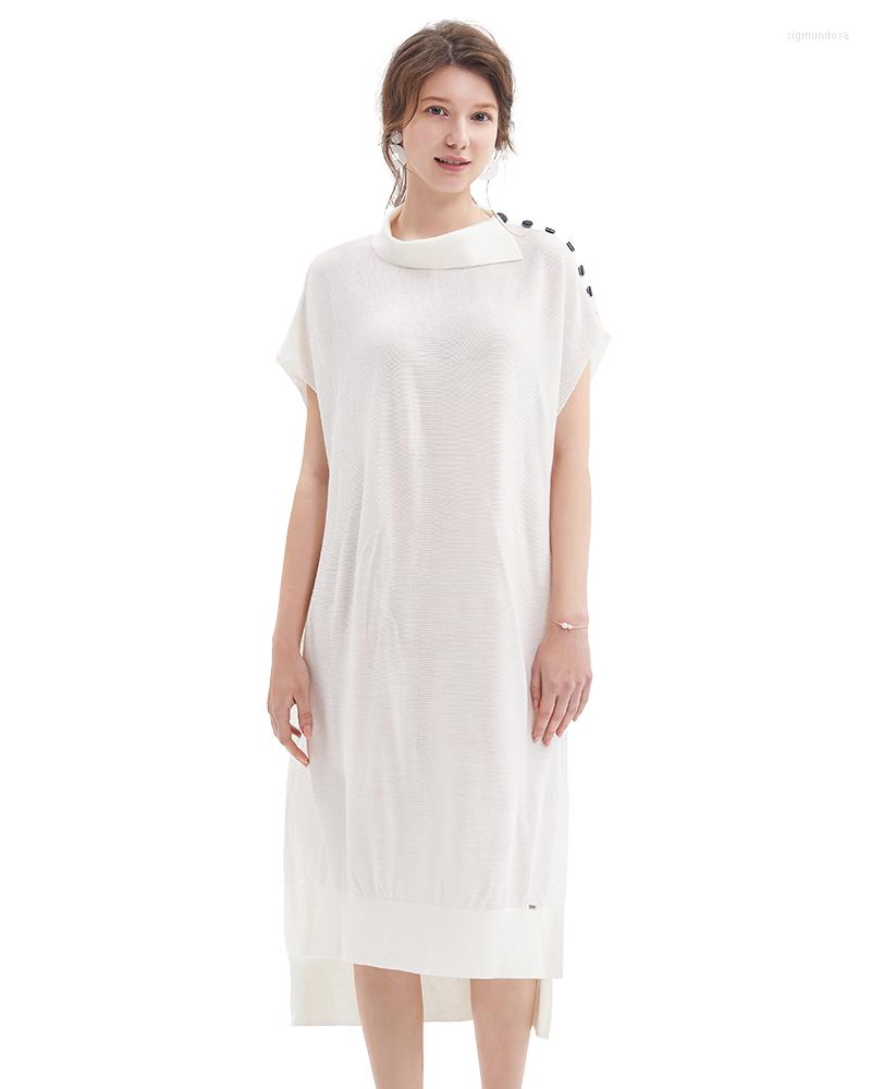 

Casual Dresses Zhili Women's Knit Plus Bat Sleeve Lose Dress, Beige