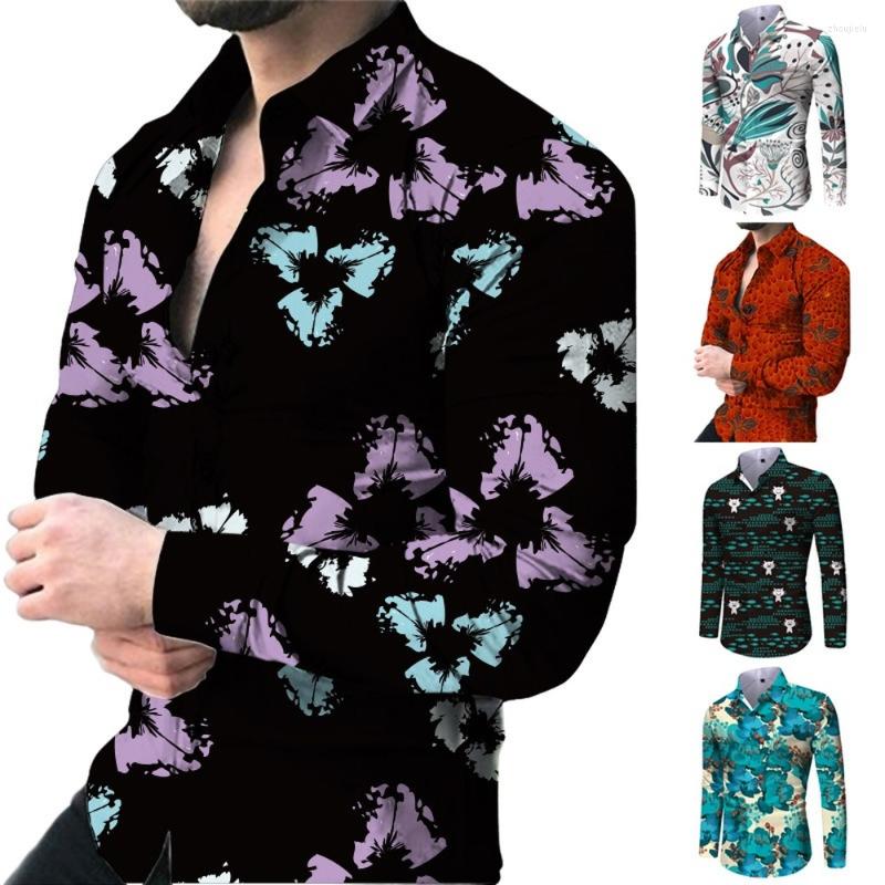

Men' Casual Shirts Men' Personality 3D Printing Long Sleeve Large Size Fashion, 151
