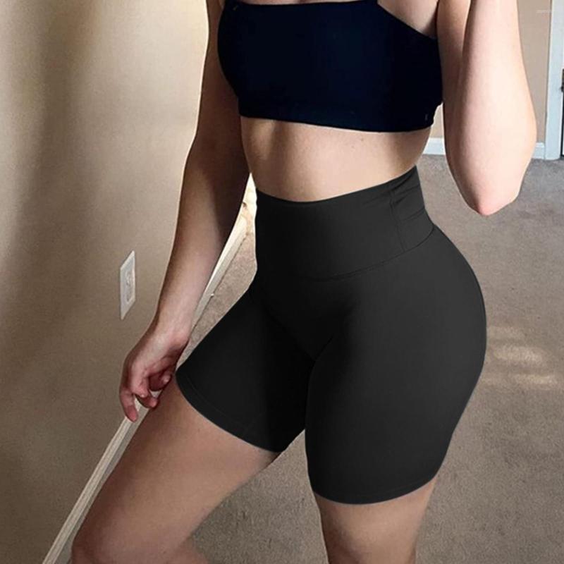 

Active Shorts Womens Training Fitness Yoga Workout Athletic Gym Sport High Waist Running Abdomen Pants Control, Black