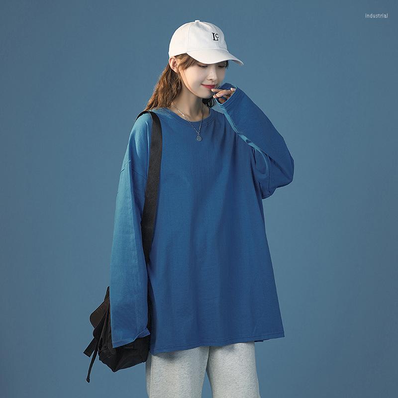 

Women's T Shirts 2022 Autumn Long Sleeve T-Shirt Women Basic Tee Shirt Oversize Casual O-neck Tshirt, A01