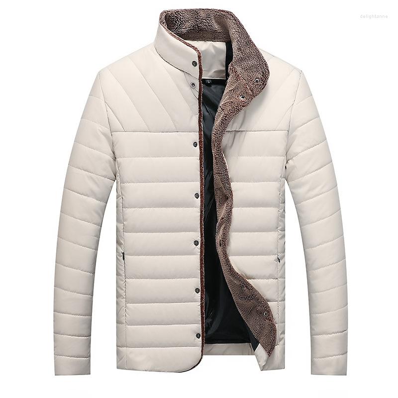 

Men' Down Fall Clothes Male Autumn Jacket Men Casual Bubble Cotton Padded Coat Stand Collar Slim Fit Fashion Outwear, Green