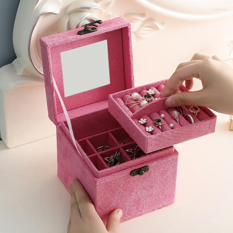 

Jewelry Pouches Box Storage Ring Display Lady Portable Multifunction Organizer For Necklaces