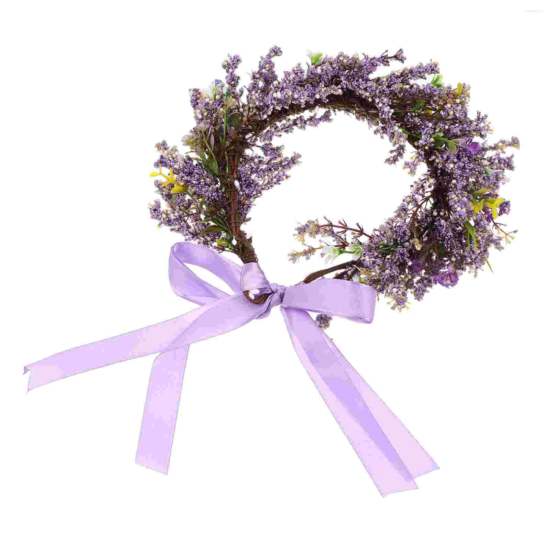 

Bandanas Flower Leaf Wreath Headdress Simulation Bridal Crown Headband