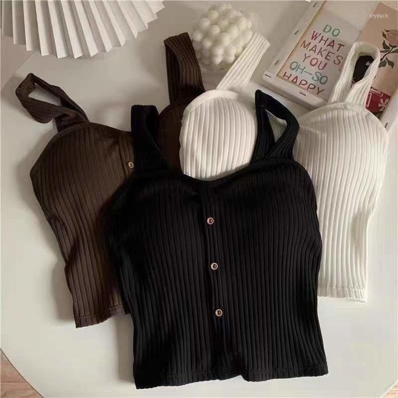 

Camisoles & Tanks Beautiful Back Small Suspender Chic Vest Women Thin Bottomed Top Sleeveless Design Shows A Sense Of Chest Wrapping, Grey quality version