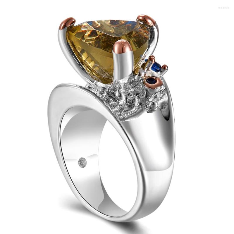 

Wedding Rings Trangle Green Zirconia Women Lead Free Setting With Cubic Party Drop