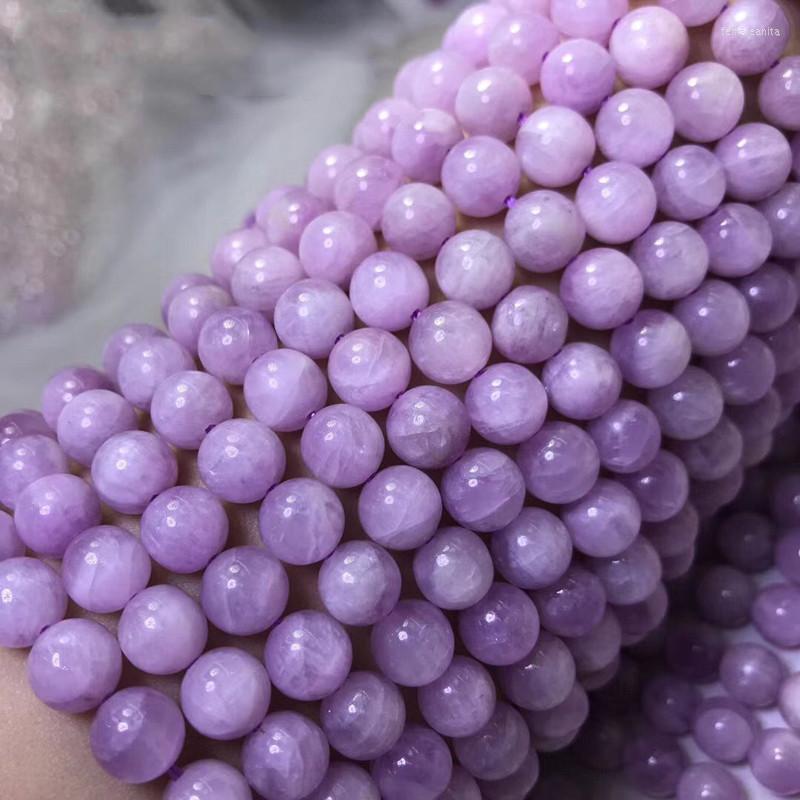 

Beads LOOSE Kunzite Purple Round 6/8/10mm Wholesale For DIY Jewelry Necklace 36cm