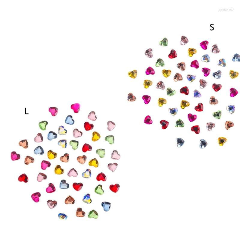 

Nail Art Decorations 50Pcs Mixed Color Flat Bottom Drill Back Crystal Rhinestones Dazzling Diamond Strass Manicure Tip 3D Drop