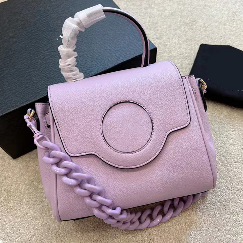 

5A Designer Bags fashion lady Leather Tote Bag Crossbody Flap The Totes high-quality shoulder bag messenger handbag thick chain luxury handbags, Purple