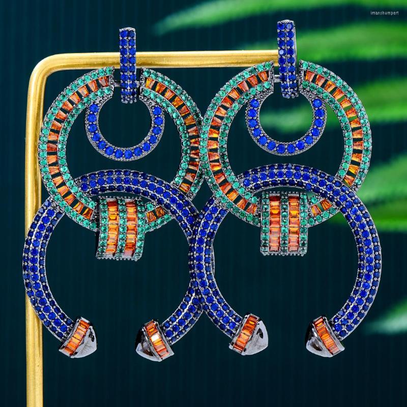 

Hoop Earrings Siscathy Fashion Trend Cubic Zircon Round Earring For Women Circle Geometry Pendant Party Jewelry Accessories 2022