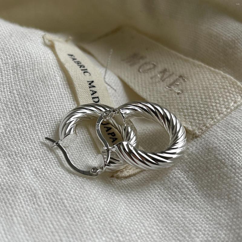 

Hoop Earrings SHANICE S925 Sterling Silver Interweave Twist Circle Geometric Round For Women Accessories Retro Party Jewelry