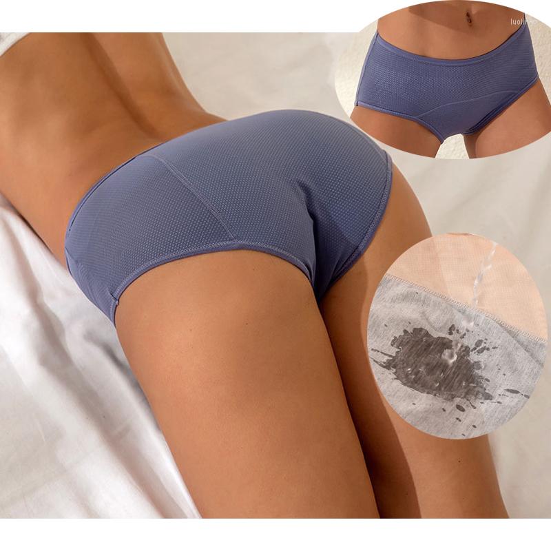 

Women's Panties Leak Proof Menstrual Plus Size Women's Physiological Pants Cotton Briefs Underwear Waterproof, 2black