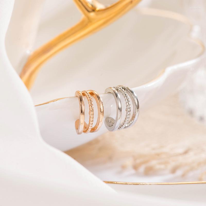 

Backs Earrings For Women And Men Fashion Geometric Ear Clips Without Piercings Retro Cold Wind 1Pcs Friend's Gifts