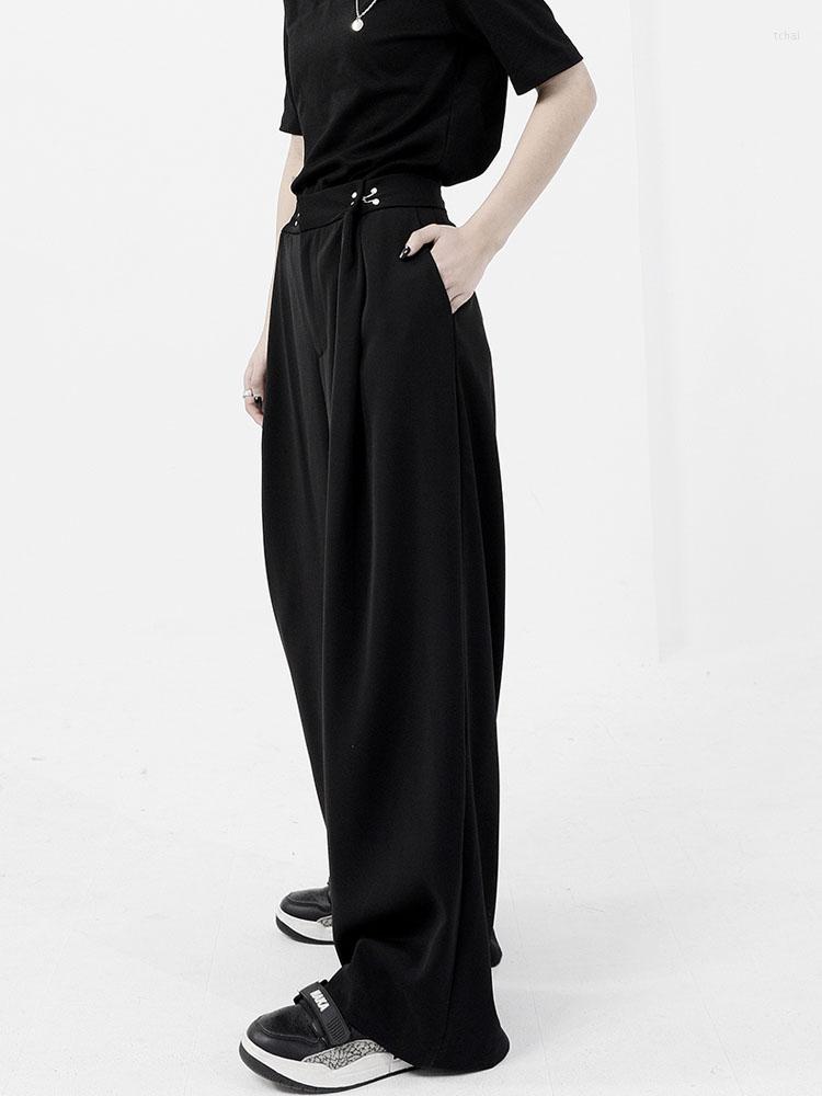 

Women' Pants High Waist Loose Casual Wide Leg For Women Spring Autumn Female Floor-Length Black Suits Office Ladies Long Trousers
