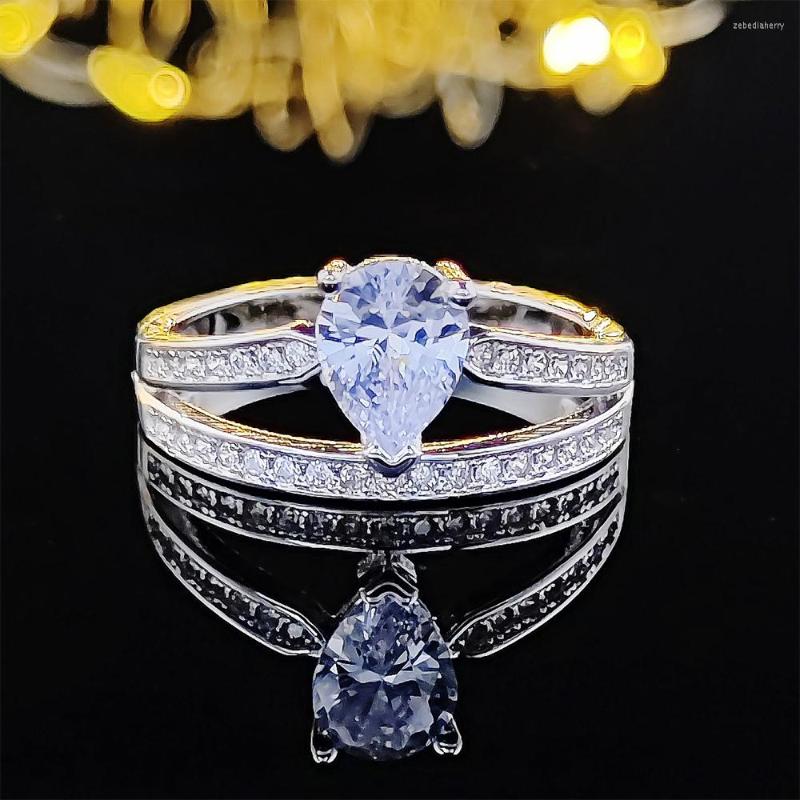 

Wedding Rings Trendy Luxury Ring Set For Women And Ladys Love Bride Couples Pair Moonso Jewelry R4900