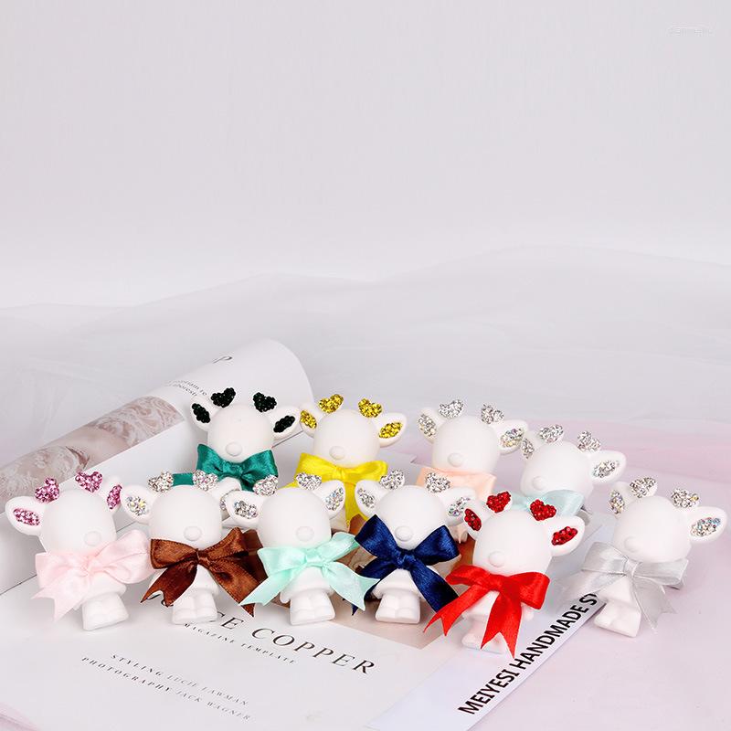 

Interior Decorations Diamond Set Deer Girl'S Car Decoration Auto Perfume Ornament Air Conditioner Vent Clip Fragrance Creative