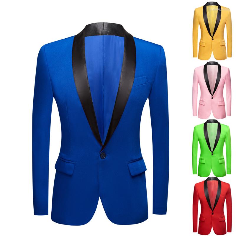 

Men's Suits Terno Masculino Para Cantoras Jaqueta Nova Cor Amarela Rosa Azul Vermelha Apple Verde Colorida Casamento Baile Formatura Smokin, Blue