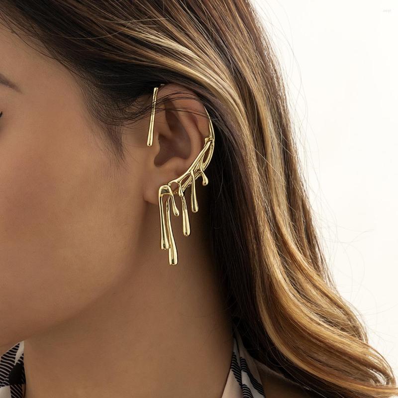 

Backs Earrings DIEZI Punk Gold Silver Color Irregular Geometric For Women Girls Fashion No Pierced Ears Clip Ear Cuff Jewelry
