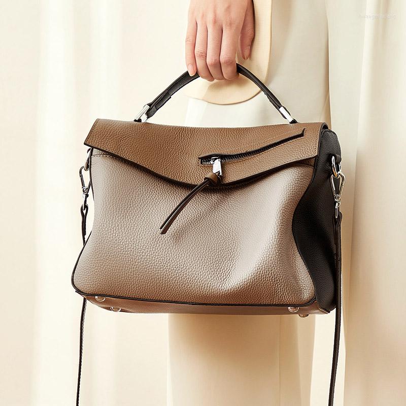 

Evening Bags Bag 2022 European And American Fashion Soft Cowhide Women's Versatile Simple Single Shoulder Messenger Saddle, Khaki