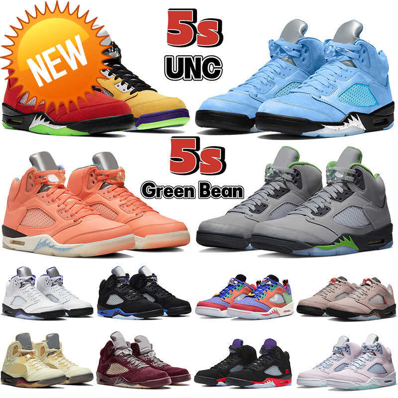 

NEW 2023 jumpman mens basketball shoes 5 5s retro UNC Green Bean Crimson Bliss what the Concord Racer Blue noir easter aqua Doernbecher, 25 island green