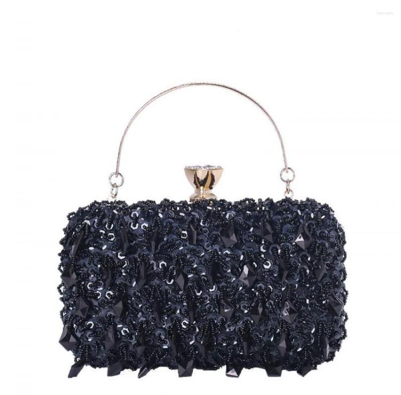 

Evening Bags CSMEI Fashion Luxury Sequin Crystal Handbags For Women Party Purses And Chain Shoulder Ladies, Black