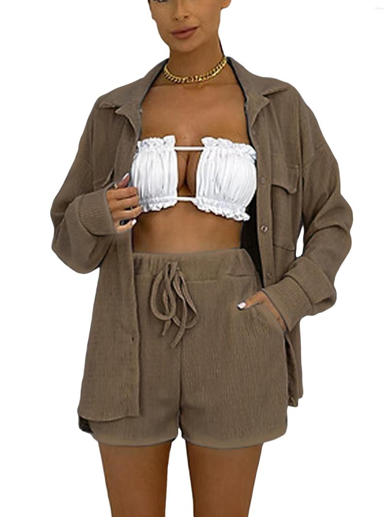 

Women' Tracksuits Women Casual Cotton 2 Piece Set 2022 Summer Female Vintage Loose Outfits Oversized Long Sleeve Shirt And High Waist, Black