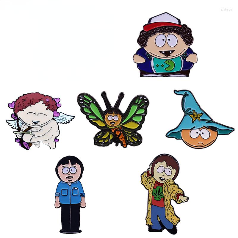 

Brooches Cartoon Character Enamel Pin Funny Soutths Parks Badge