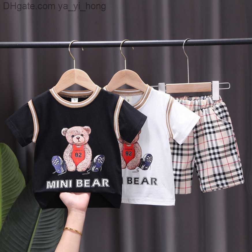 

Designer Detail Baby Kids Clothing Boys Girls Clothes Sets Summer Luxury Tshirts And Shorts Tracksuit Children Outfits Short Sleeve Shirt yayihong, Black