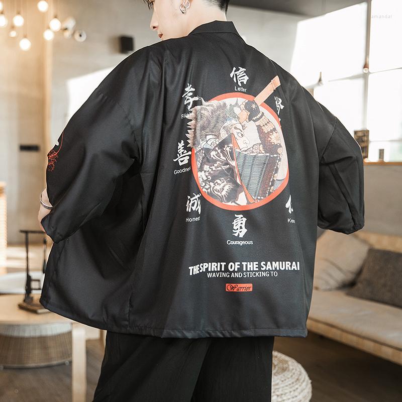 

Men's Casual Shirts Print Kimono Men Japanese Cardigan Harajuku Shirt Streetwear Hawaiian
