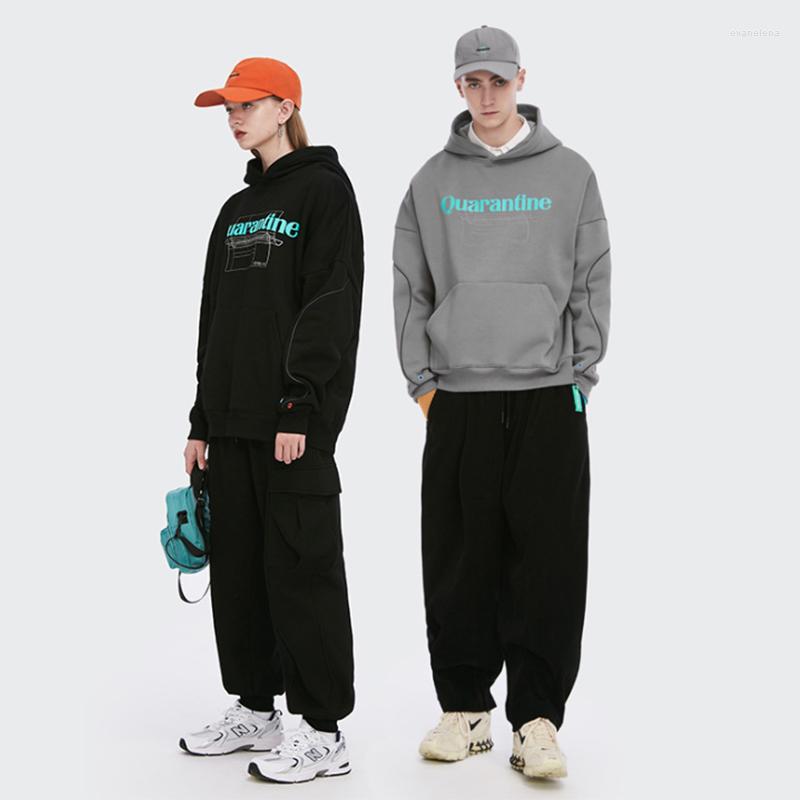 

Men's Hoodies 2022 Fall And Winter Product Fashion Brand Individuality Printing Loose Thicken, Black