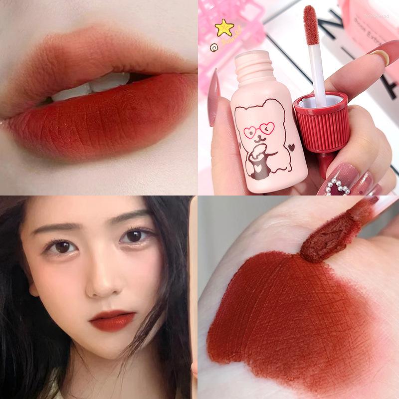 

Lip Gloss Matte Dyeing Waterproof Long Lasting Red Tint Moisturizer Liquid Lipstick Korean Cosmetic Kawaii Makeup Beauty, 603