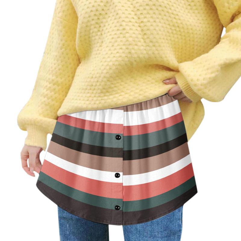 

Skirts Band Bottom Dress Extender Women' Layering With Elastic Mini Lower Sweep Fake Shirt All-Match Extensions Top Adjustable, Blue