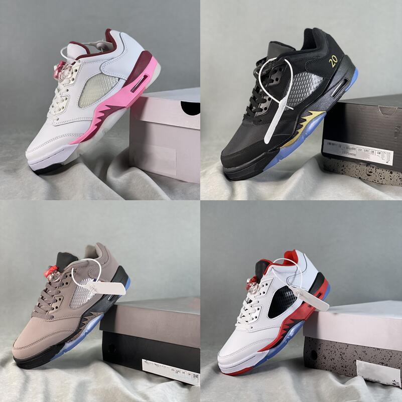 

Class Of 2020-21 5s Basketball Shoes Textile And Matte Leather Uppers Fire Red Sneaker Translucent Rubber Outsole, 3-fire red