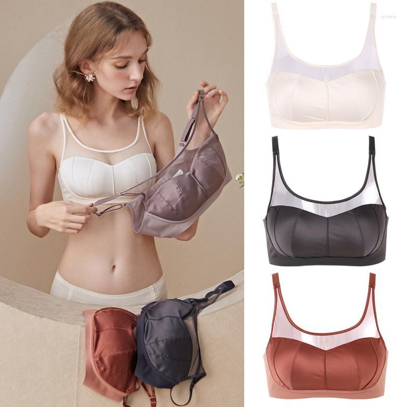 

Bras Sets Female Underwear Comfortable Smooth And Seamless One-piece Women's Gathered French Bra Small Top, 03