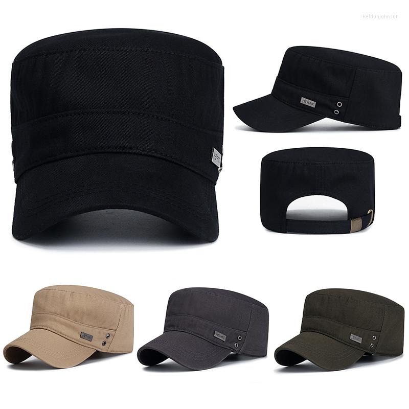 

Visors Military Cap Autumn Winter Washed Cotton Casual Cadet Flat Top Caps Women Men Vintage Adjustable Classic Plain 1PC, 1pc hook