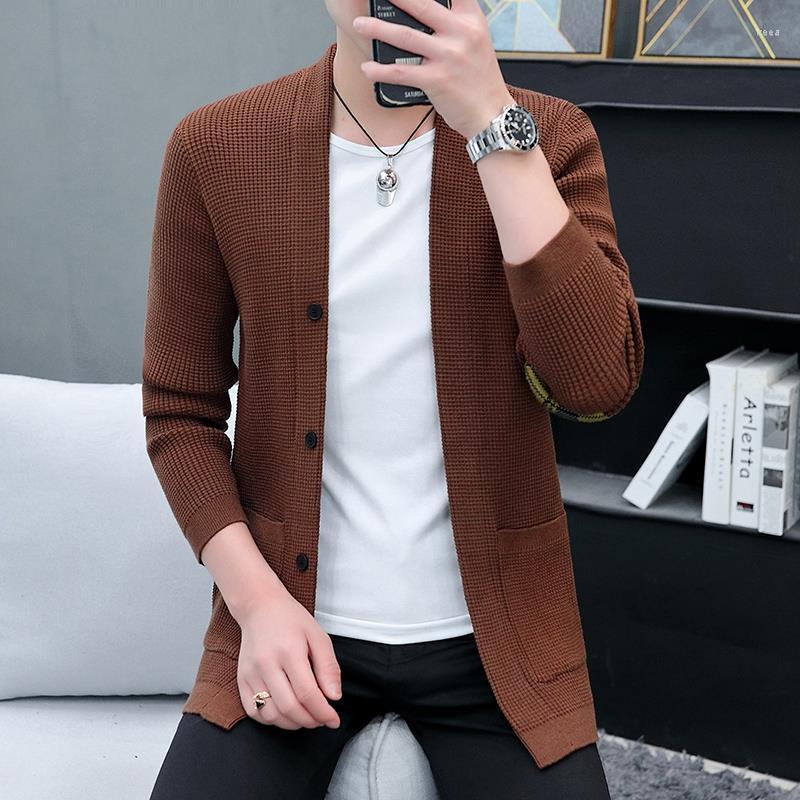 

Men's Sweaters 2022 Men's Autumn And Winter Cardigan Sweater Youth Casual Slim Fit, Caramel color