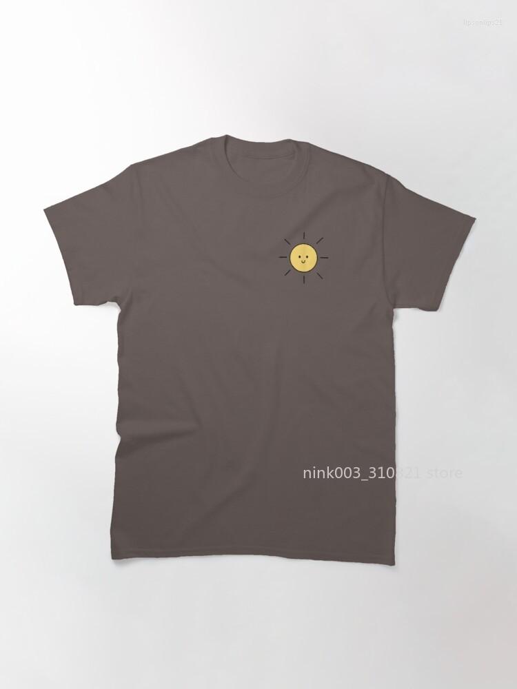 

Men's T Shirts Happy Sun Illustration Classic T-Shirt, Black