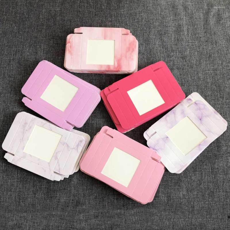 

False Eyelashes Wholesale Eyelash Packing Box Empty Package Paper 25MM Mink Customized Makeup Pink Cases