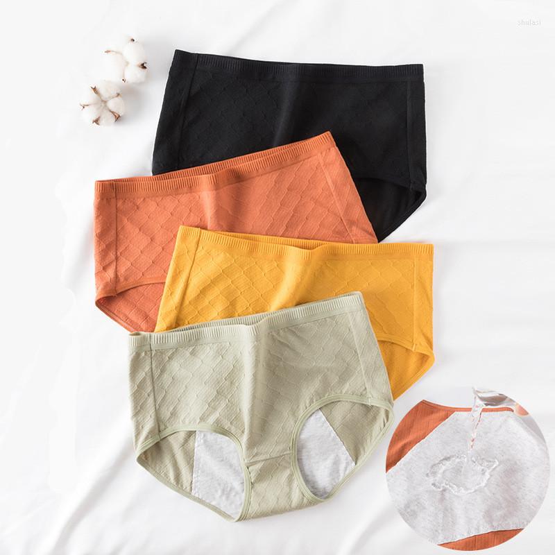

Women's Panties Physiological Pants Leakproof For Night Use Mid-waist Warm The Uterus Cotton Comfortable Breathable Thinness Menstrual, Black