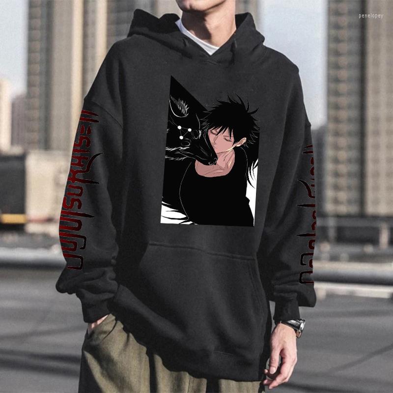 

Men's Hoodies 2022 Anime Jujutsu Kaisen Fushiguro Printed Sweatshirt Harajuku Cartoon Fashion Pullover Hip Hop Streetwear Male, Blue