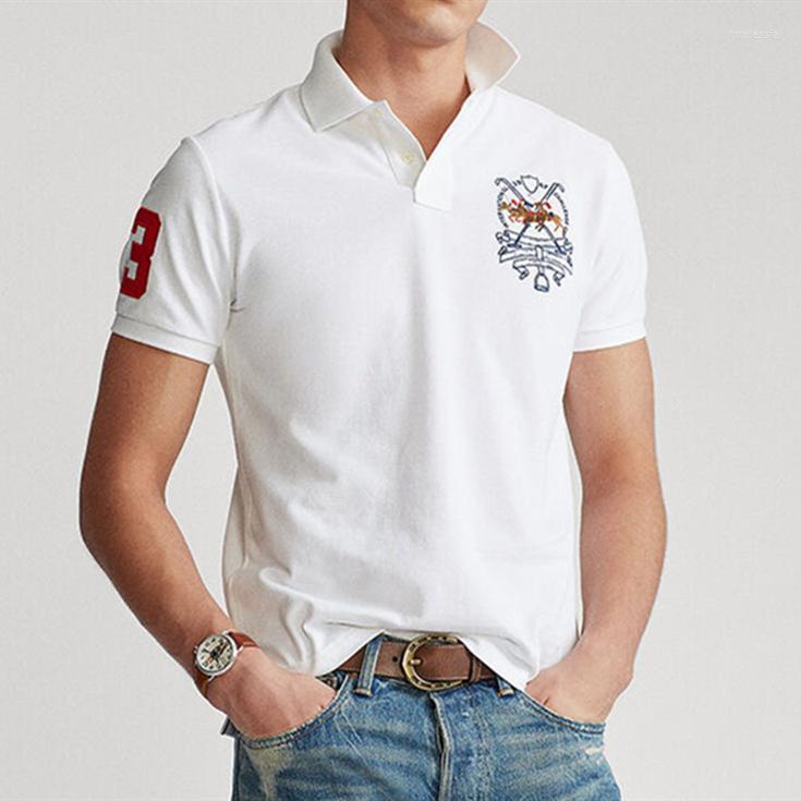 

Men' Polos High Quality Top Tees Colorful Horse Hombre Summer Polo Shirt Breathable Shirts Cotton Casual Homme, 8836