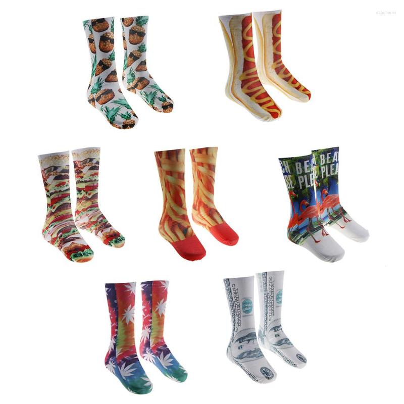

Men's Socks Men Women Christmas Funny Athletic Basketball Sport 3D Print Crew Tube, Flamingo