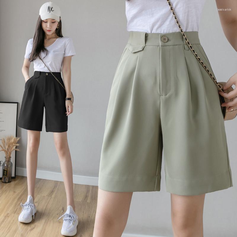 

Women' Shorts Summer Leisure Suit Pants Loose Fashion Womens Szorty Damskie Pantalon Taille Haute Femme Calzones Mujer Algodon, Black