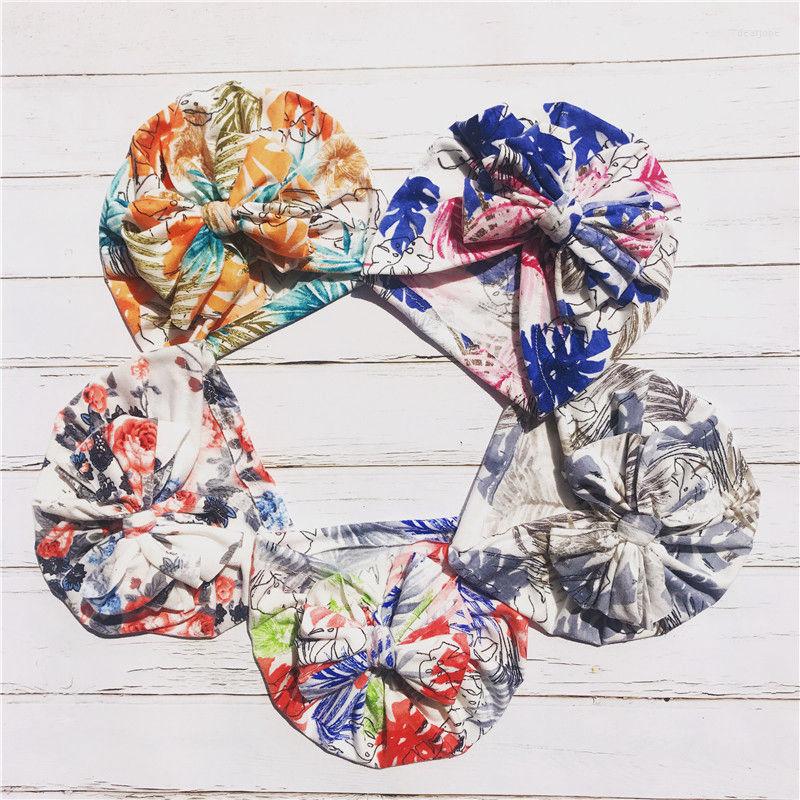 

Hats Infant Bow Turban Baby Cotton Hat Top Knot Floral Cap Knotted Spring Beanie Blush Born H252D