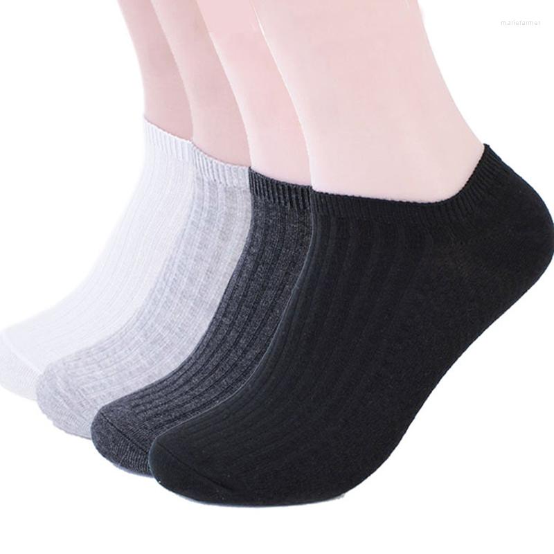 

Men's Socks 5pairs / Lot 10pcsHigh Quality Solid Color Cotton Thin Man Invisible Boat Double Breathable Combed Sock, White